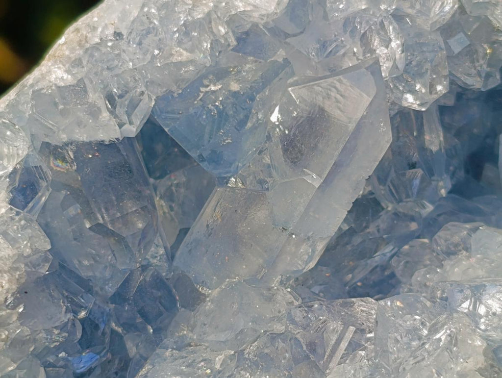 Natural Blue Celestite Geode Specimens x 3 From Sakoany, Madagascar - Toprock Gemstones and Minerals 