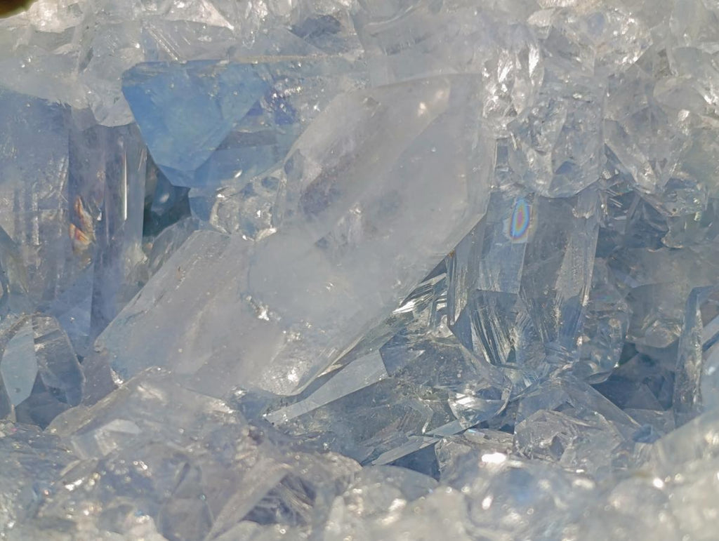 Natural Blue Celestite Geode Specimens x 3 From Sakoany, Madagascar - Toprock Gemstones and Minerals 