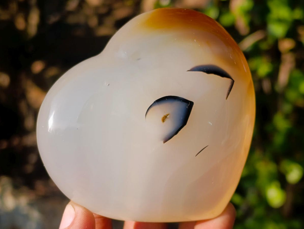 Polished Banded Agate Hearts x 6 From Madagascar - Toprock Gemstones and Minerals 