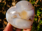 Polished Banded Agate Hearts x 6 From Madagascar - Toprock Gemstones and Minerals 