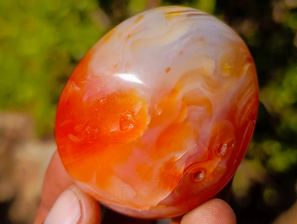 Polished and Natural Carnelian Agate Gemstone Galets x 24 From Madagascar - Toprock Gemstones and Minerals 