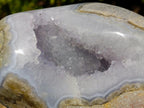 Polished and Natural Large Blue Lace Agate Standing Display Piece x 1 From Nsanje, Malawi - Toprock Gemstones and Minerals 