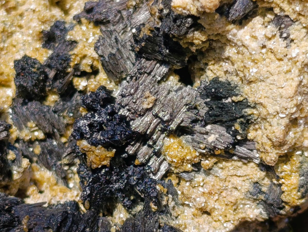 Natural XL Schorl Black Tourmaline Specimen on Mica x 1 From Erongo, Namibia - Toprock Gemstones and Minerals 