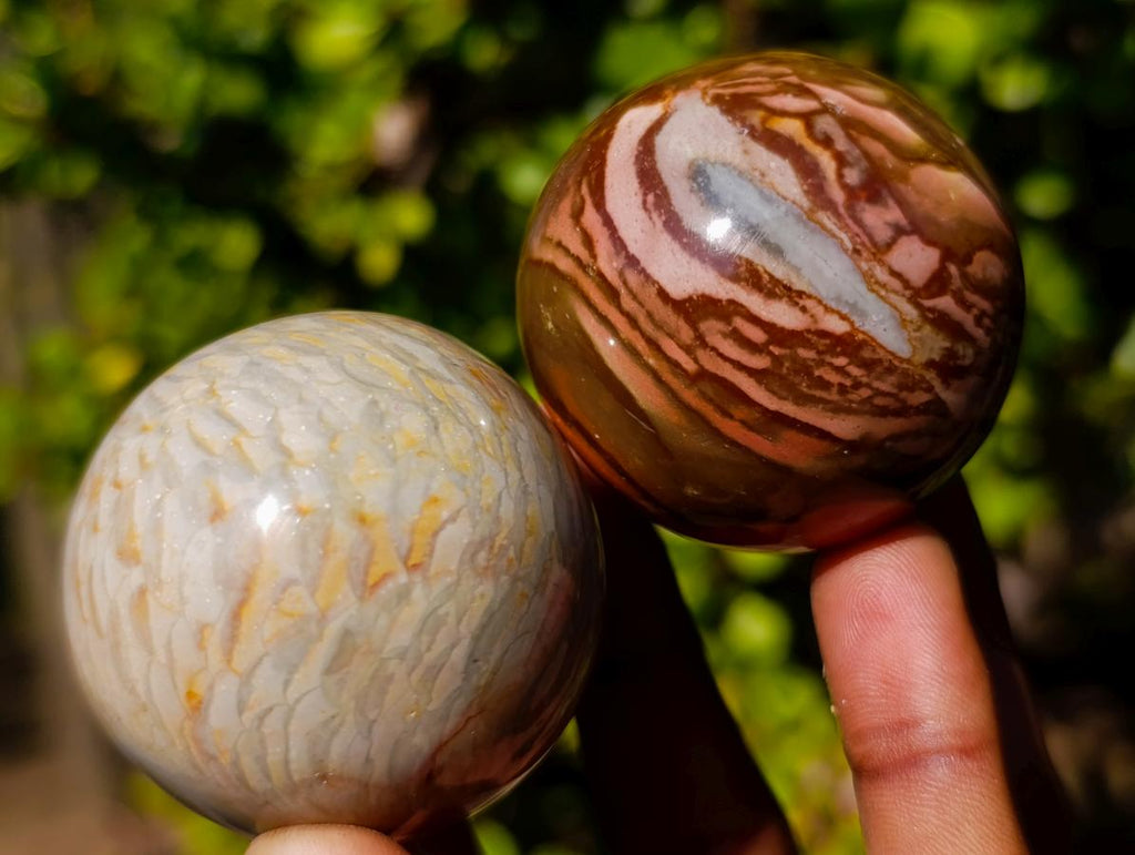 Polished Polychrome Jasper Spheres x 6 From NW Coast, Madagascar - Toprock Gemstones and Minerals 