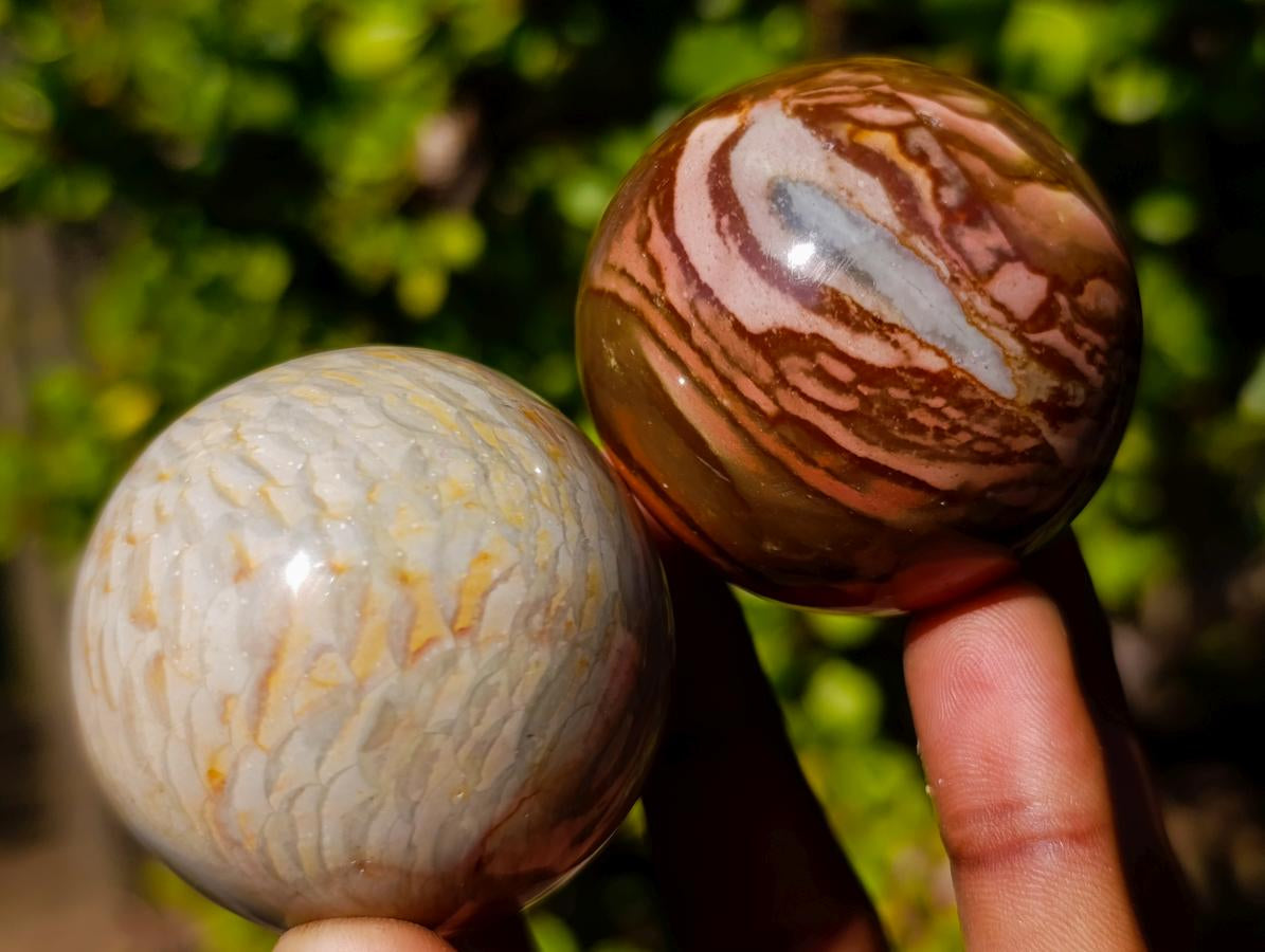 Polished Polychrome Jasper Spheres x 6 From NW Coast, Madagascar - Toprock Gemstones and Minerals 