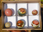 Polished Polychrome Jasper Spheres x 6 From NW Coast, Madagascar - Toprock Gemstones and Minerals 