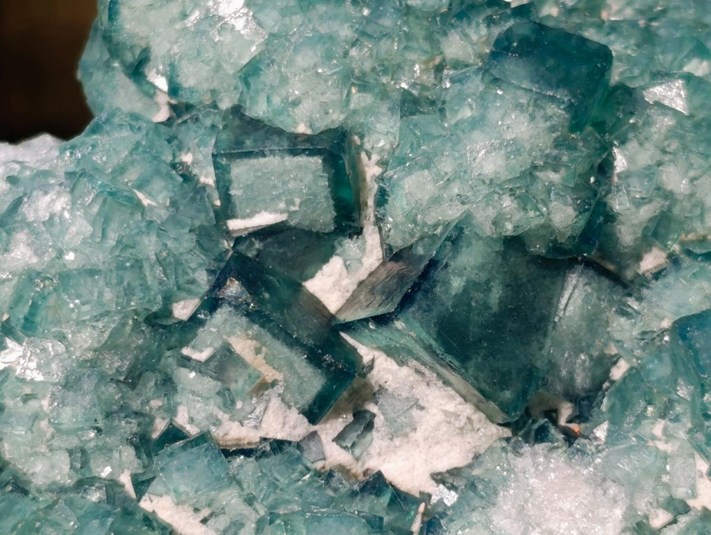 Natural Green Cubic Fluorite Specimens x 3 From Mandrosonoro, Madagascar - Toprock Gemstones and Minerals 