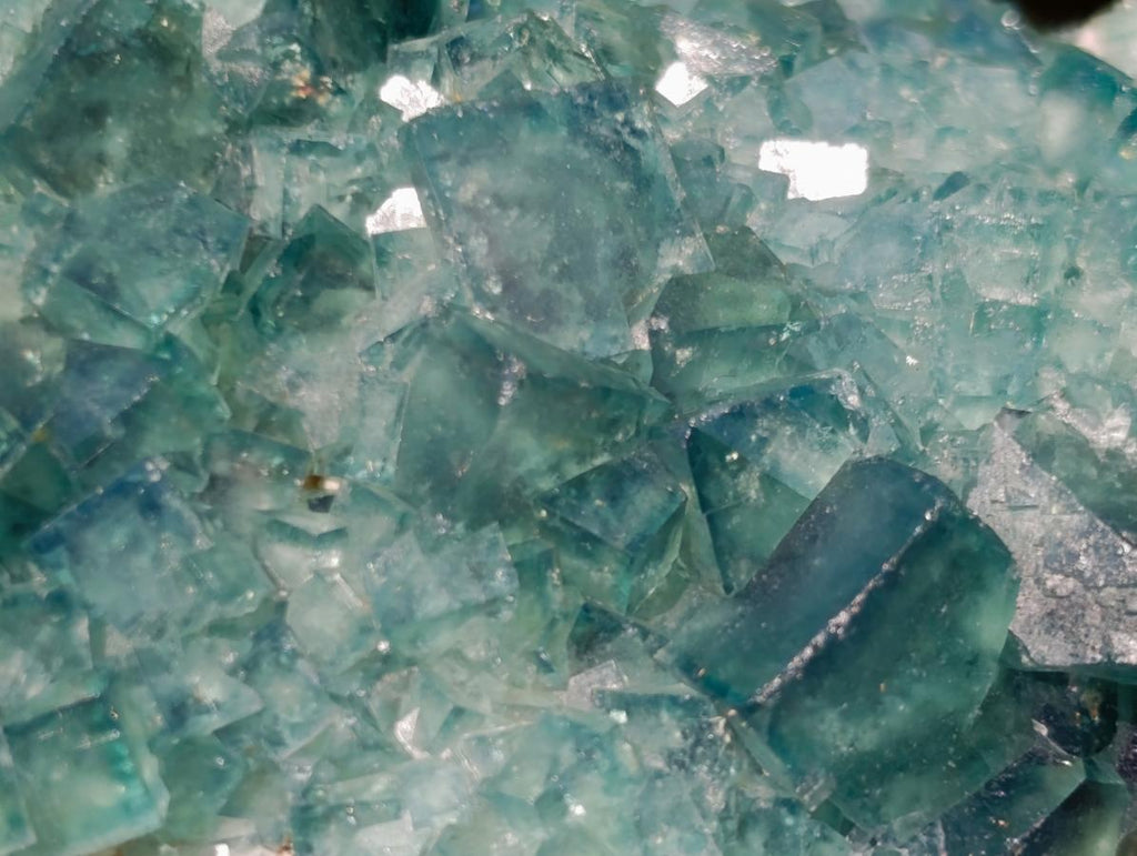 Natural Green Cubic Fluorite Specimens x 3 From Mandrosonoro, Madagascar - Toprock Gemstones and Minerals 