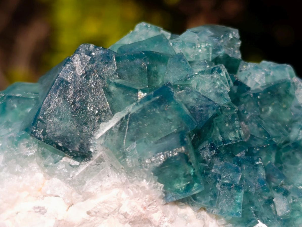 Natural Green Cubic Fluorite Specimens x 3 From Mandrosonoro, Madagascar - Toprock Gemstones and Minerals 