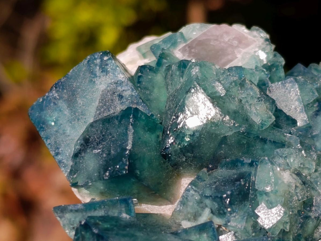 Natural Green Cubic Fluorite Specimens x 3 From Mandrosonoro, Madagascar - Toprock Gemstones and Minerals 