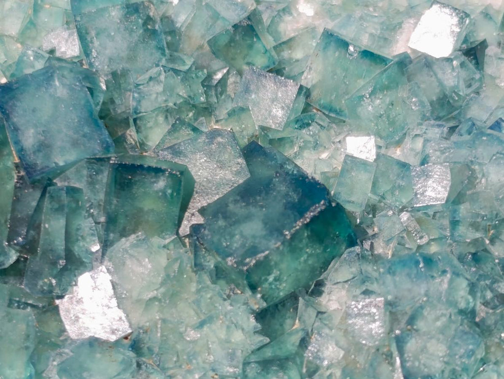 Natural Green Cubic Fluorite Specimens x 3 From Mandrosonoro, Madagascar - Toprock Gemstones and Minerals 