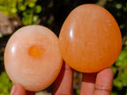 Polished Orange Twist Calcite Galets x 20 From Maevantanana, Madagascar - Toprock Gemstones and Minerals 