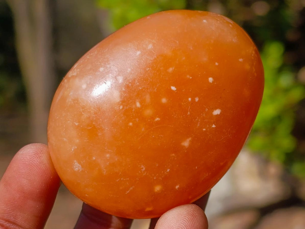 Polished Orange Twist Calcite Galets x 20 From Maevantanana, Madagascar - Toprock Gemstones and Minerals 