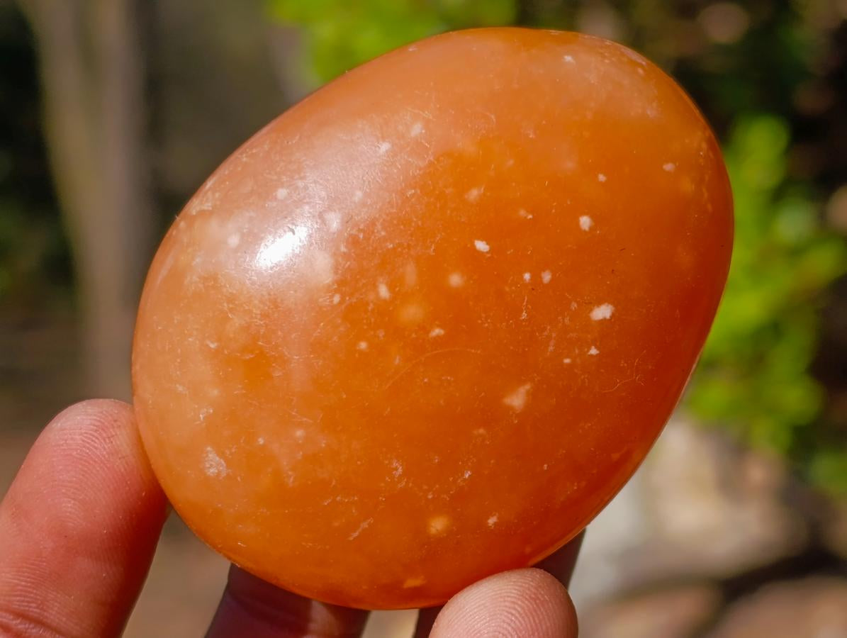 Polished Orange Twist Calcite Galets x 20 From Maevantanana, Madagascar - Toprock Gemstones and Minerals 