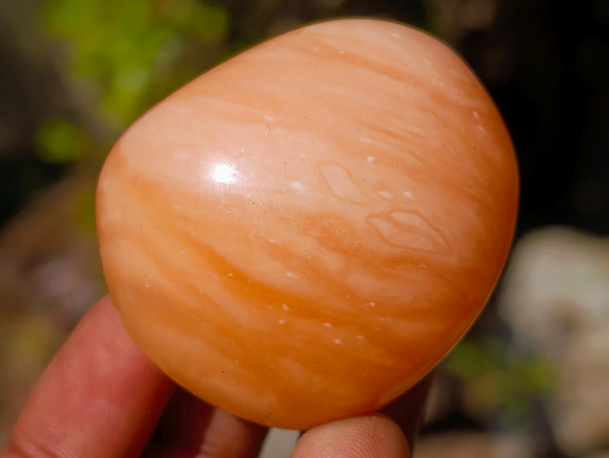 Polished Orange Twist Calcite Galets x 20 From Maevantanana, Madagascar - Toprock Gemstones and Minerals 