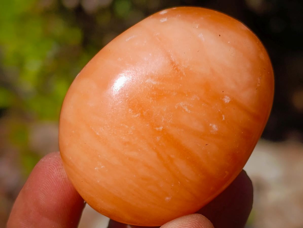 Polished Orange Twist Calcite Galets x 20 From Maevantanana, Madagascar - Toprock Gemstones and Minerals 