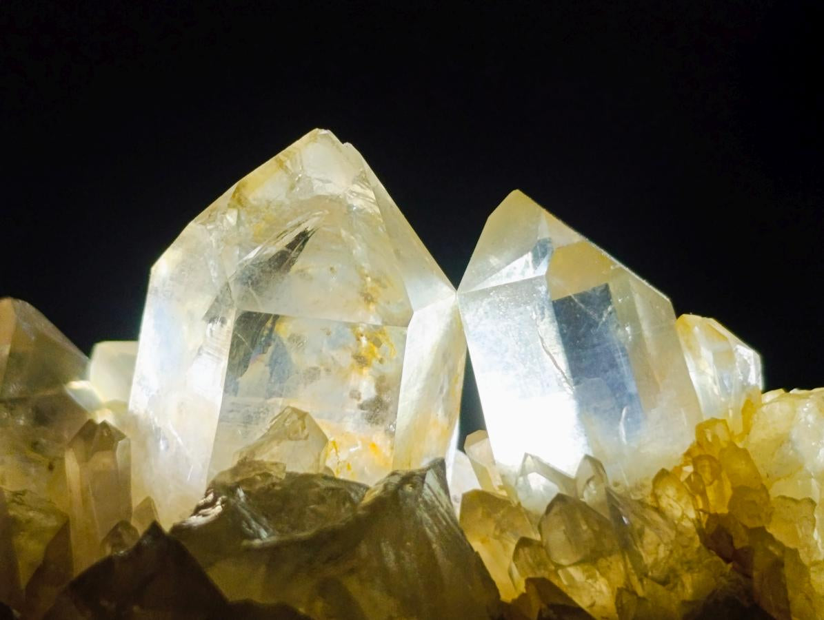 Natural XL Cascading Clear Yellow Citrine Quartz Cluster x 1 From Luena, Congo - Toprock Gemstones and Minerals 