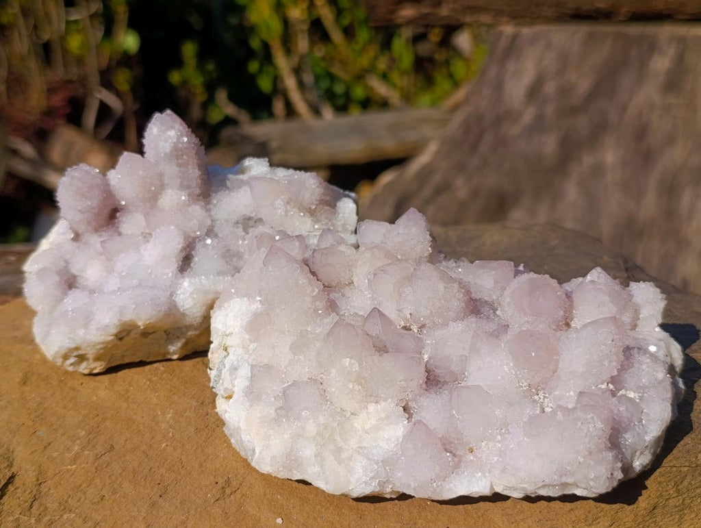 Natural Lilac Drusy Spirit Amethyst Finger Clusters x 4 From Boekenhouthoek, South Africa - Toprock Gemstones and Minerals 