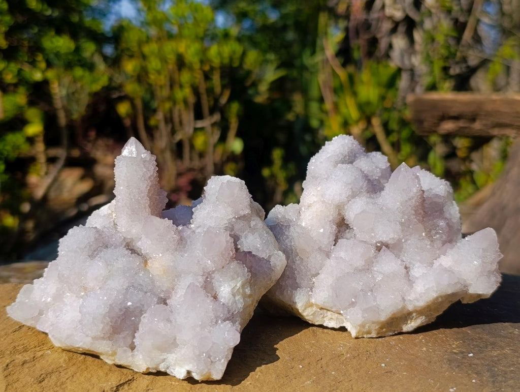 Natural Lilac Drusy Spirit Amethyst Finger Clusters x 4 From Boekenhouthoek, South Africa - Toprock Gemstones and Minerals 