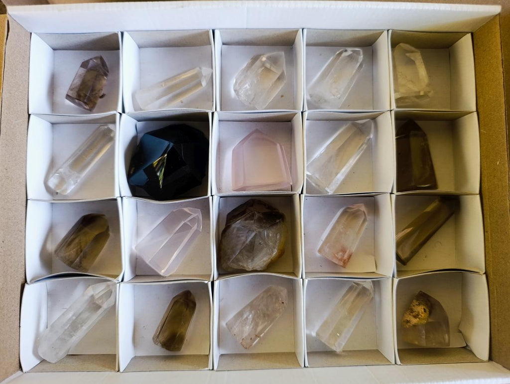 Polished Mixed Multi Mineral Crystals x 20 From Madagascar - Toprock Gemstones and Minerals 
