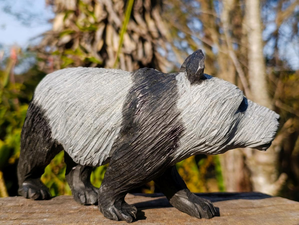Hand Made Large Panda Wonderstone Carving x 1 From Zimbabwe - Toprock Gemstones and Minerals 