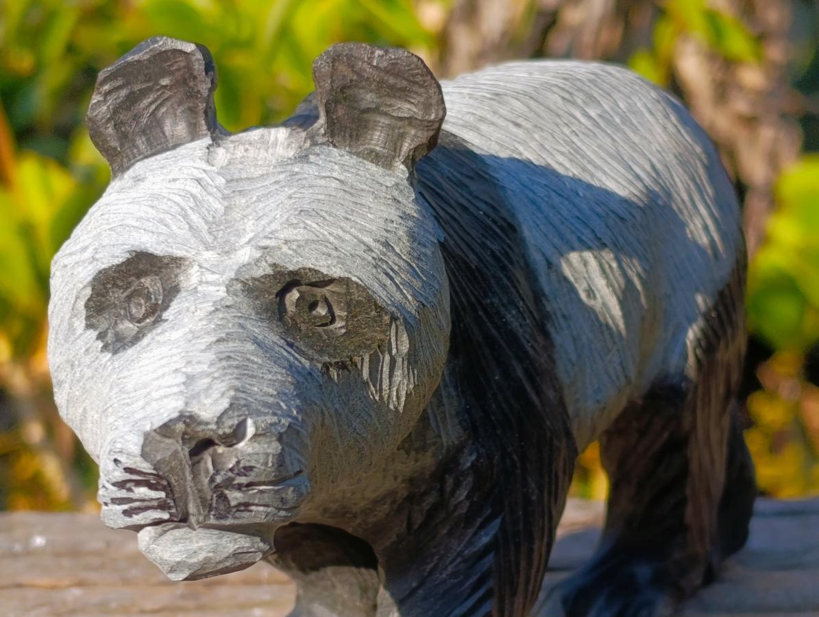 Hand Made Large Panda Wonderstone Carving x 1 From Zimbabwe - Toprock Gemstones and Minerals 