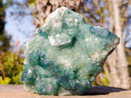 Natural Green Cubic Fluorite Specimens x 2 From Mandrosonoro, Madagascar - Toprock Gemstones and Minerals 