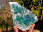 Natural Green Cubic Fluorite Specimens x 2 From Mandrosonoro, Madagascar - Toprock Gemstones and Minerals 