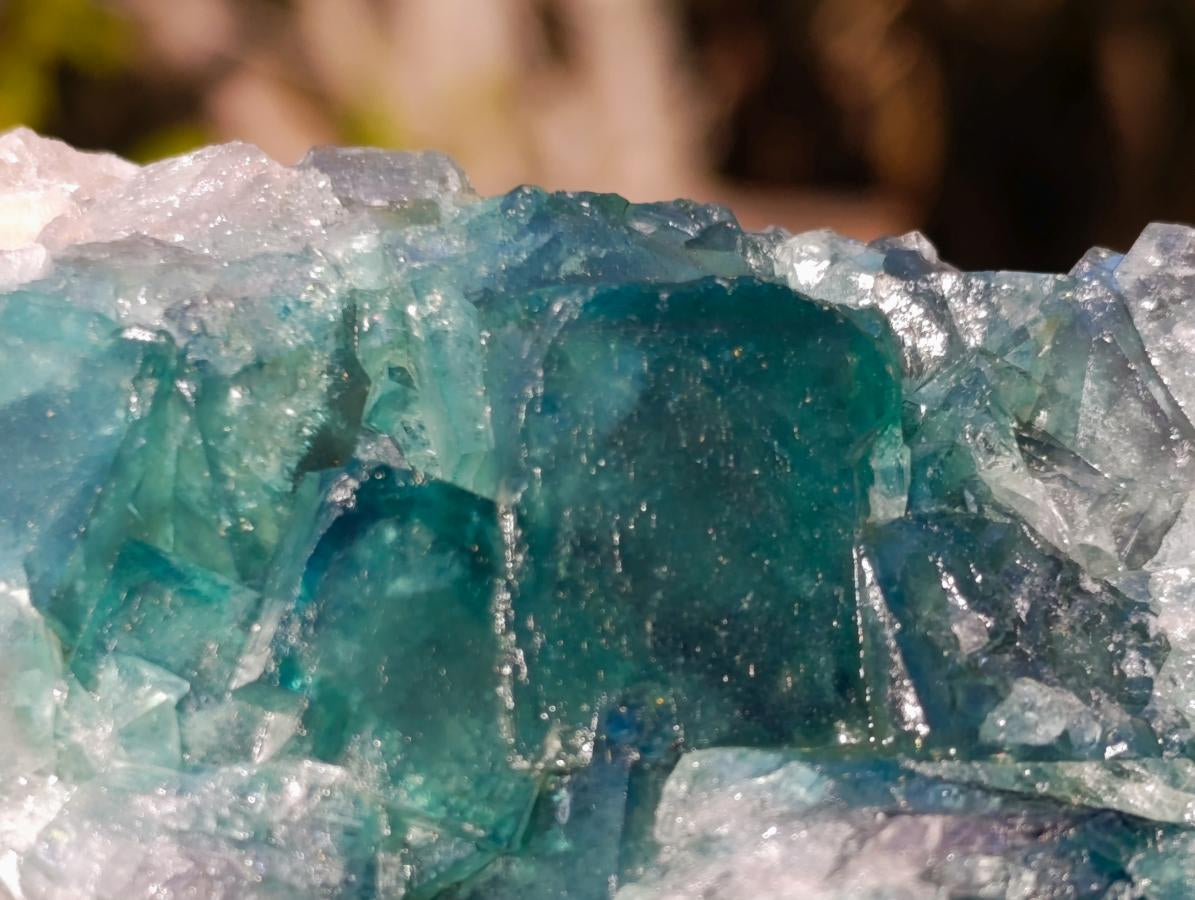 Natural Green Cubic Fluorite Specimens x 2 From Mandrosonoro, Madagascar - Toprock Gemstones and Minerals 