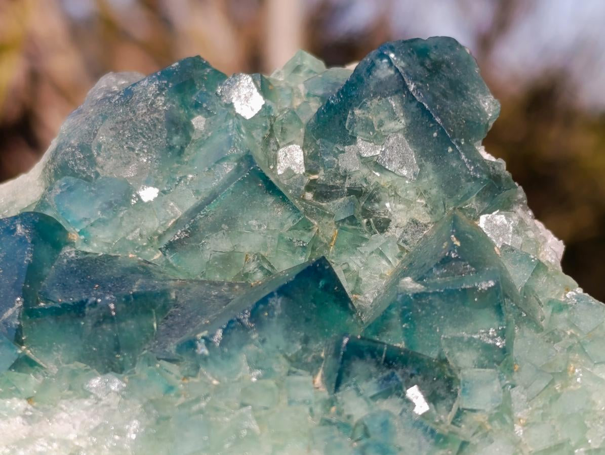 Natural Green Cubic Fluorite Specimens x 2 From Mandrosonoro, Madagascar - Toprock Gemstones and Minerals 