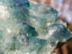 Natural Green Cubic Fluorite Specimens x 2 From Mandrosonoro, Madagascar - Toprock Gemstones and Minerals 