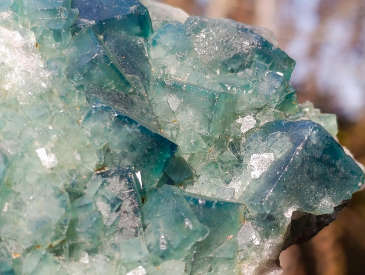 Natural Green Cubic Fluorite Specimens x 2 From Mandrosonoro, Madagascar - Toprock Gemstones and Minerals 
