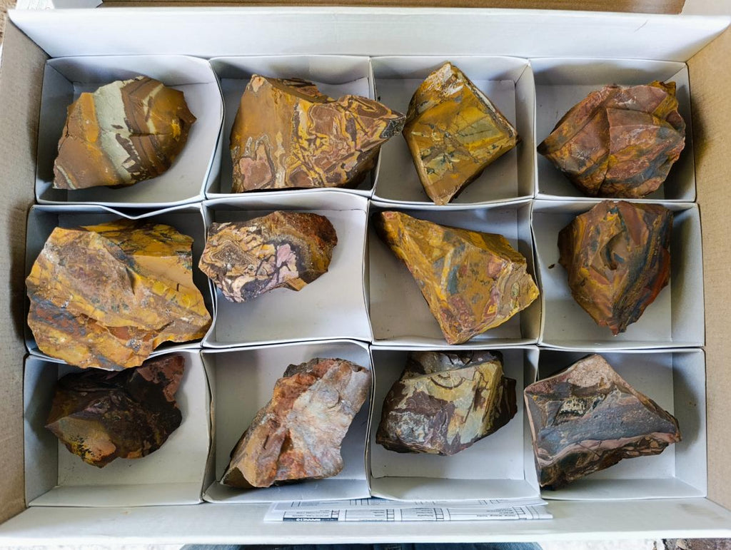Natural Nguni Jasper Cobbed Specimens x 12 From Northern Cape, South Africa - Toprock Gemstones and Minerals 