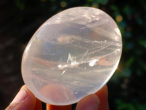 Polished Gemmy Rose Quartz Palm Stones x 24 From Madagascar - Toprock Gemstones and Minerals 