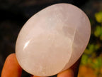 Polished Gemmy Rose Quartz Palm Stones x 24 From Madagascar - Toprock Gemstones and Minerals 