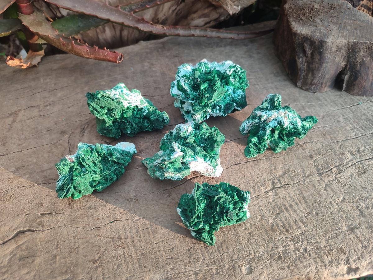 Natural Rare Malachite Pseudomorph Specimens with Associated x 6 From Kolwezi, Congo - Toprock Gemstones and Minerals 