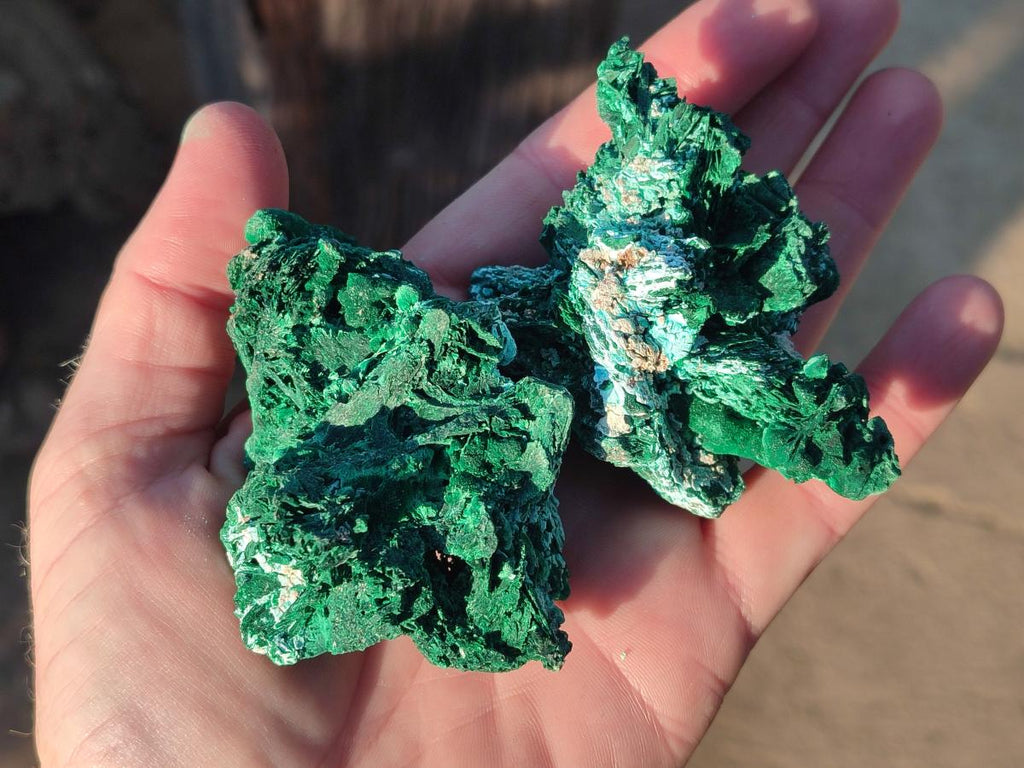 Natural Rare Malachite Pseudomorph Specimens with Associated x 6 From Kolwezi, Congo - Toprock Gemstones and Minerals 