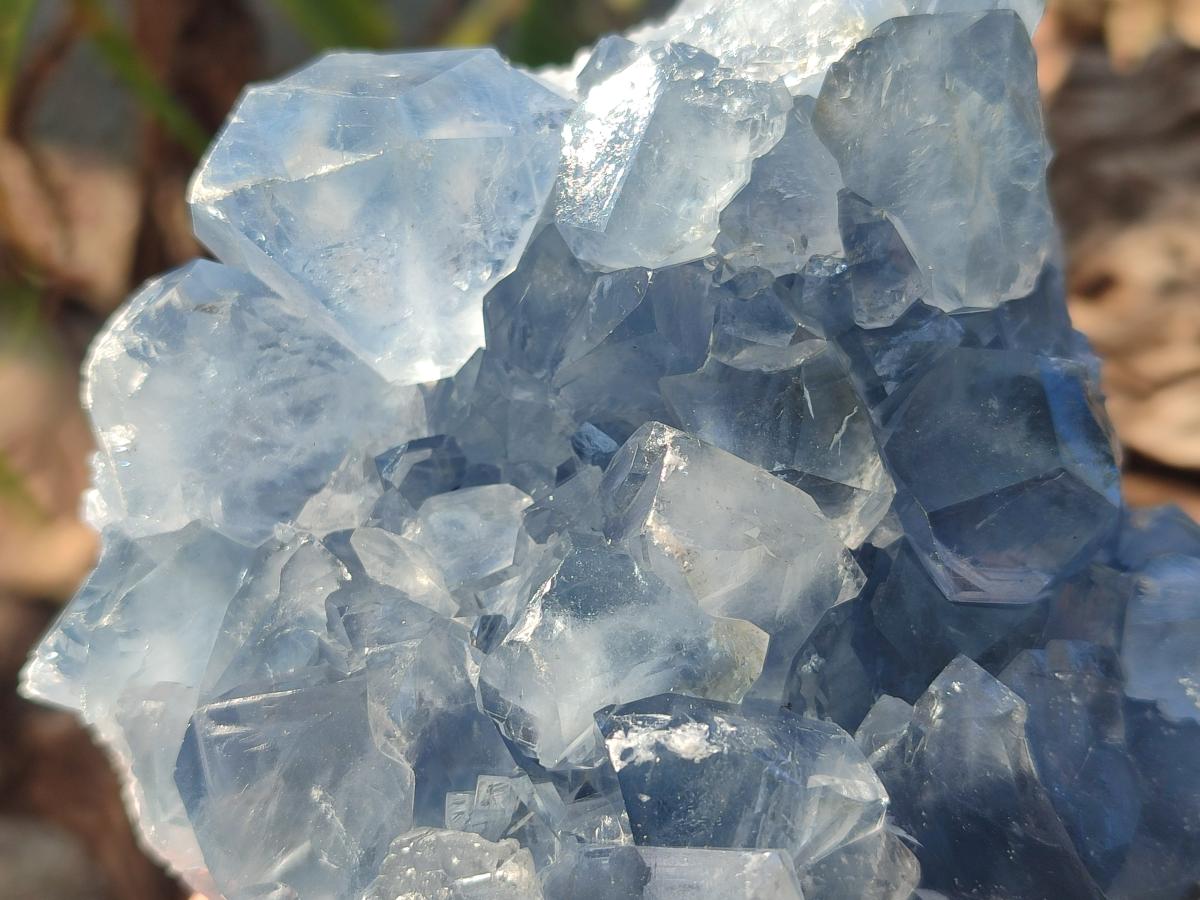 Natural Blue Celestite Specimens x 3 From Sakoany, Madagascar - Toprock Gemstones and Minerals 