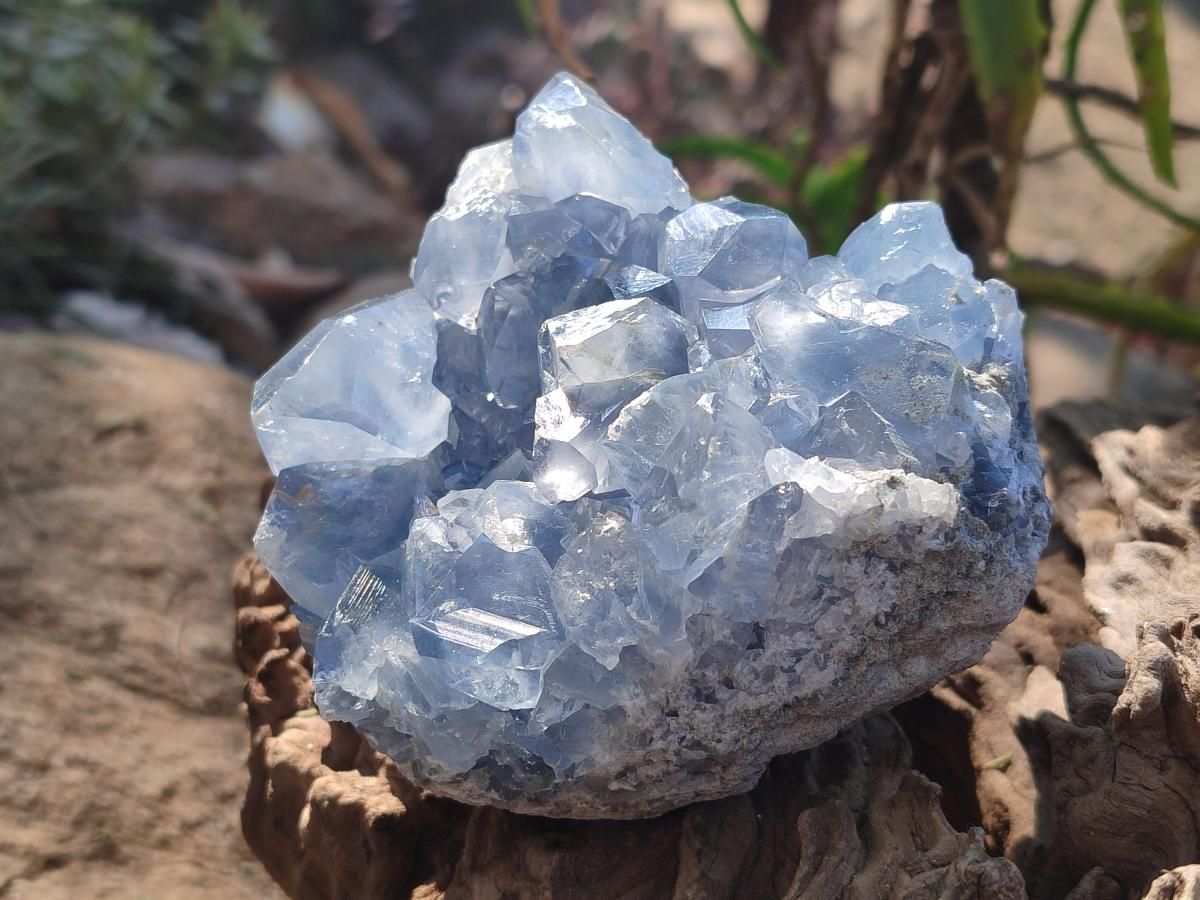 Natural Blue Celestite Specimens x 3 From Sakoany, Madagascar - Toprock Gemstones and Minerals 