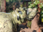 Hand Made Leopard Stone Hippo Carvings x 2 From Nyanga, Zimbabwe - Toprock Gemstones and Minerals 