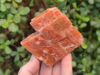 Natural Rhombohedral Sunset Orange Calcite Specimens x 6 From Spitzkop, Namibia - Toprock Gemstones and Minerals 