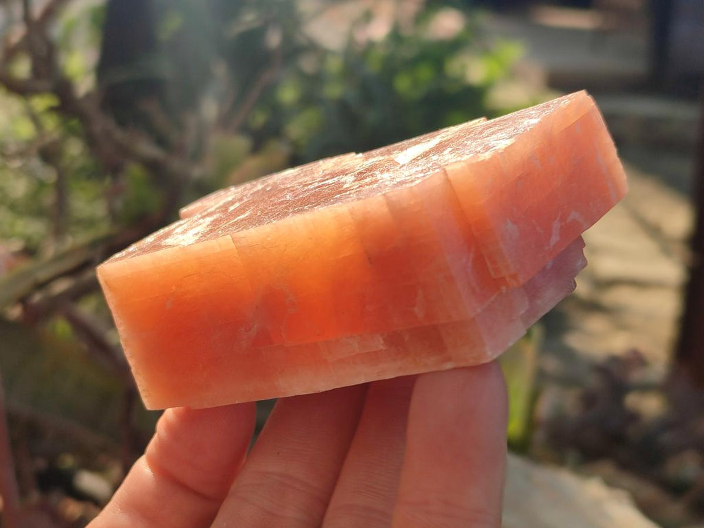Natural Rhombohedral Sunset Orange Calcite Specimens x 6 From Spitzkop, Namibia - Toprock Gemstones and Minerals 
