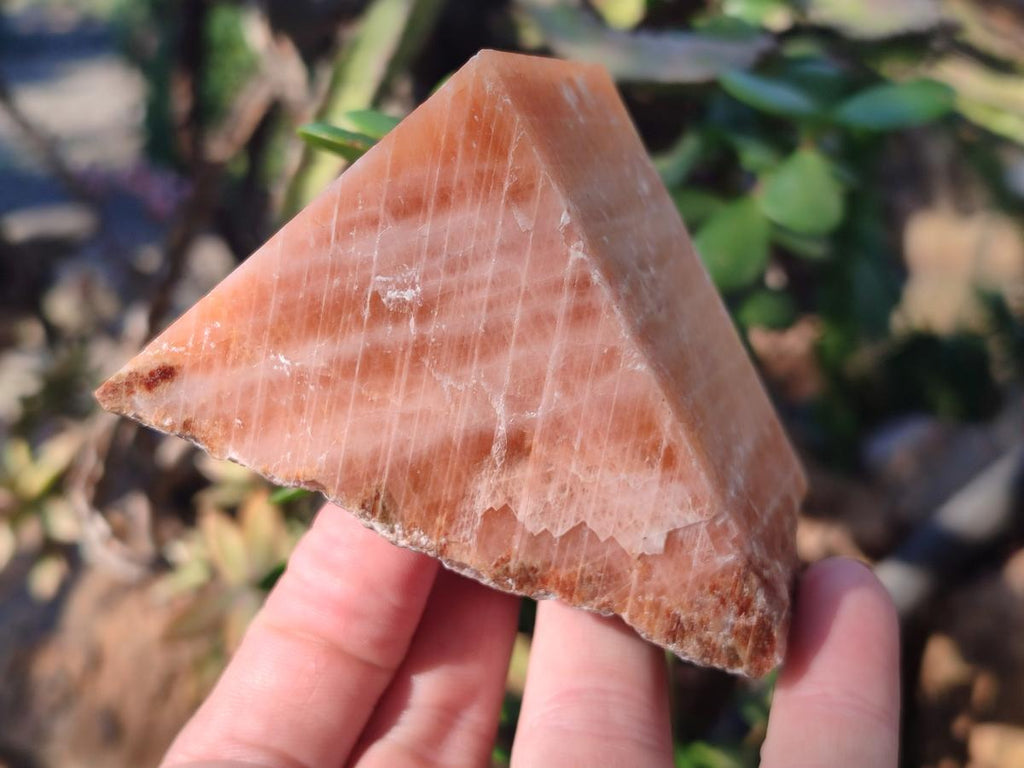 Natural Rhombohedral Sunset Orange Calcite Specimens x 6 From Spitzkop, Namibia - Toprock Gemstones and Minerals 