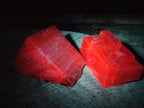 Natural Rhombohedral Sunset Orange Calcite Specimens x 6 From Spitzkop, Namibia - Toprock Gemstones and Minerals 