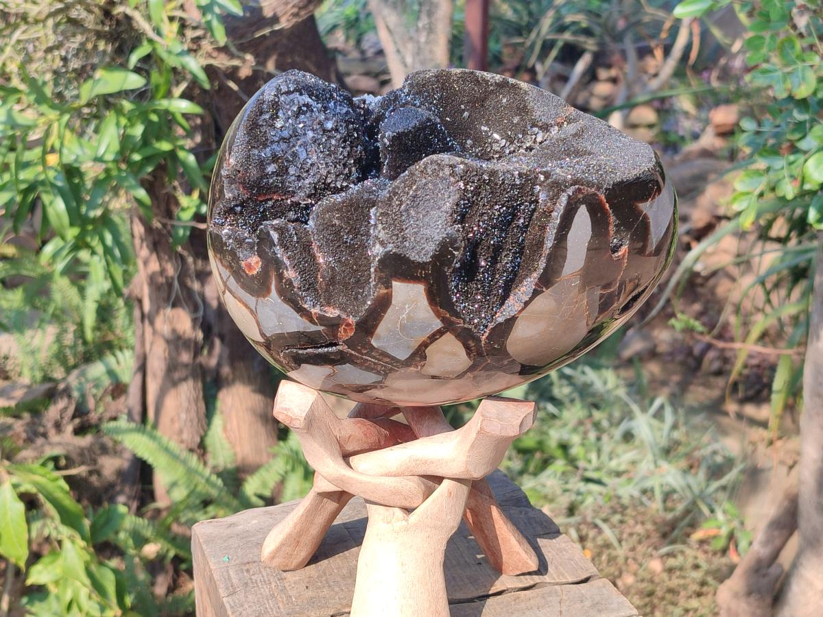 Polished and Natural XL Septerye Sauvage "Dragons Egg" Geode x 1 From Mahajanga, Madagascar - Toprock Gemstones and Minerals 