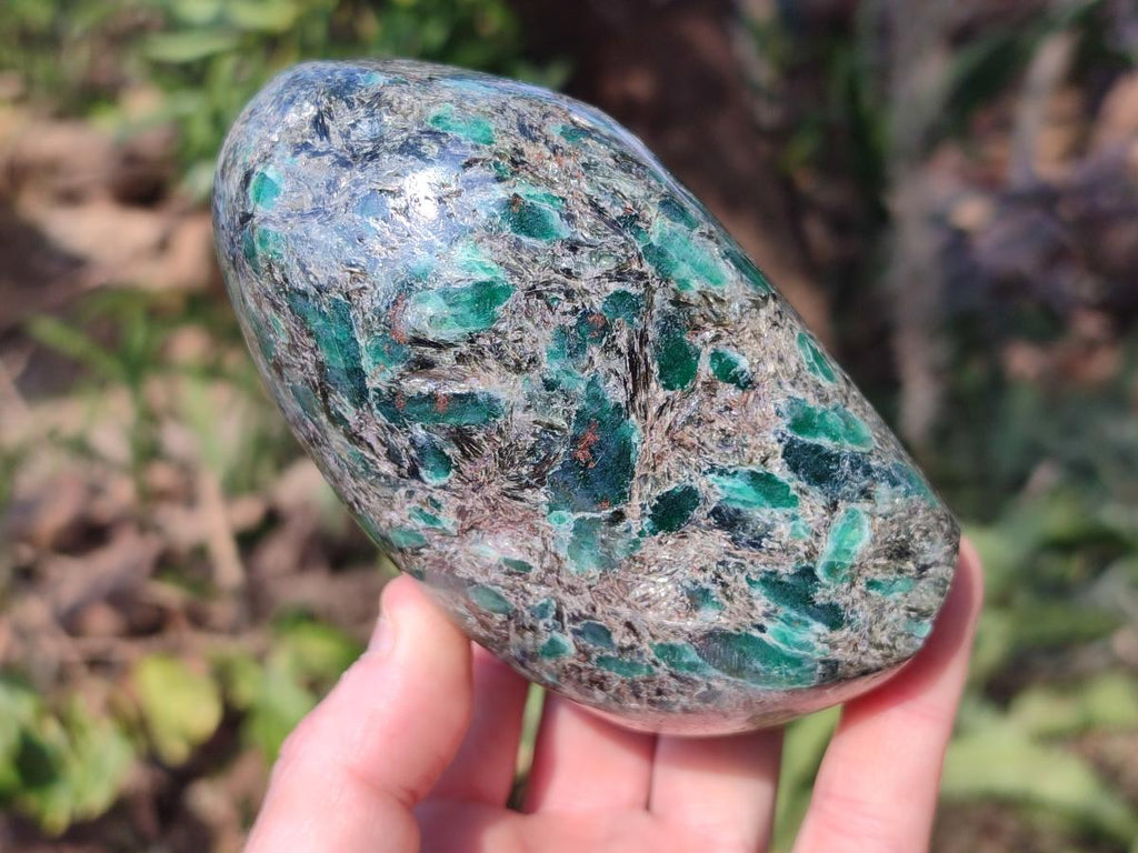 Polished Large Emerald Mica 'Mutokolite' Standing Display Piece x 1 From Mutoko, Zimbabwe - Toprock Gemstones and Minerals 