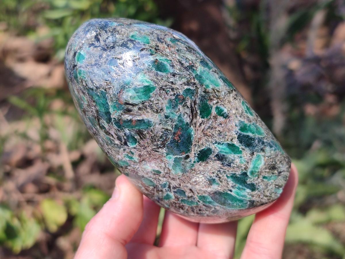 Polished Large Emerald Mica 'Mutokolite' Standing Display Piece x 1 From Mutoko, Zimbabwe - Toprock Gemstones and Minerals 