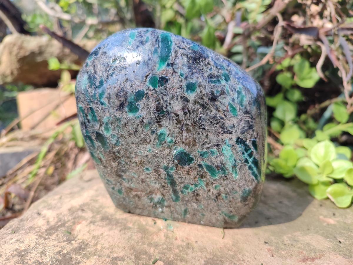 Polished Large Emerald Mica 'Mutokolite' Standing Display Piece x 1 From Mutoko, Zimbabwe - Toprock Gemstones and Minerals 
