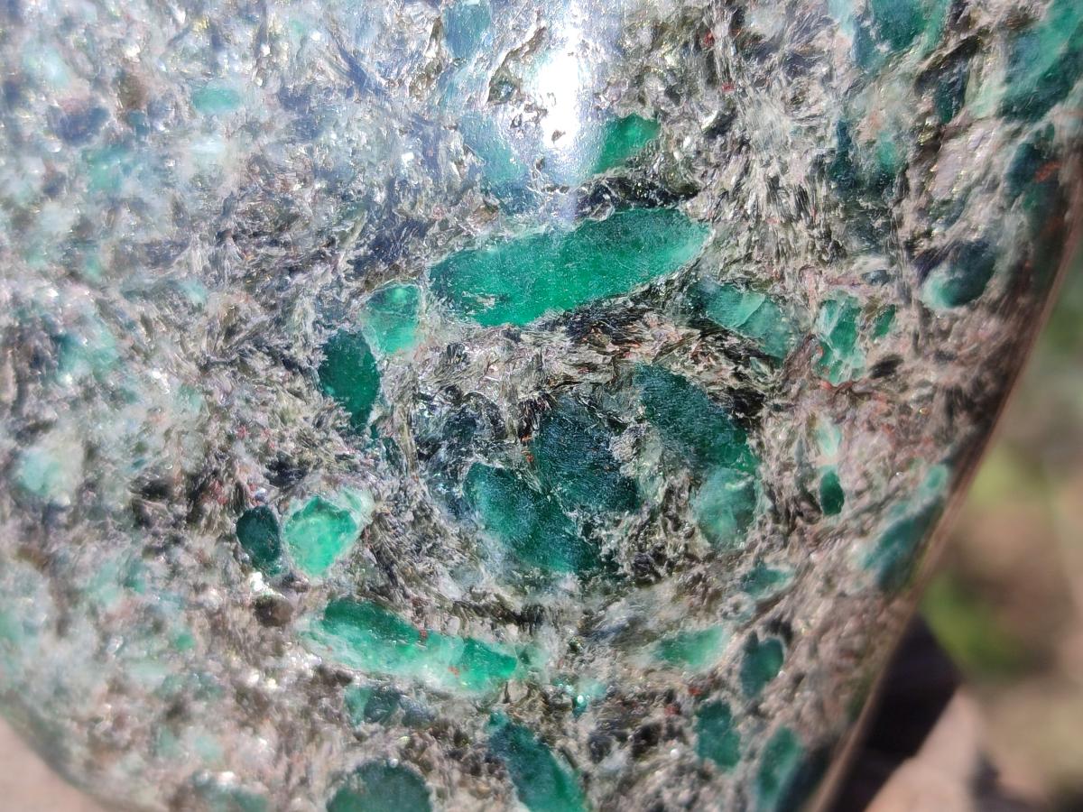 Polished Large Emerald Mica 'Mutokolite' Standing Display Piece x 1 From Mutoko, Zimbabwe - Toprock Gemstones and Minerals 