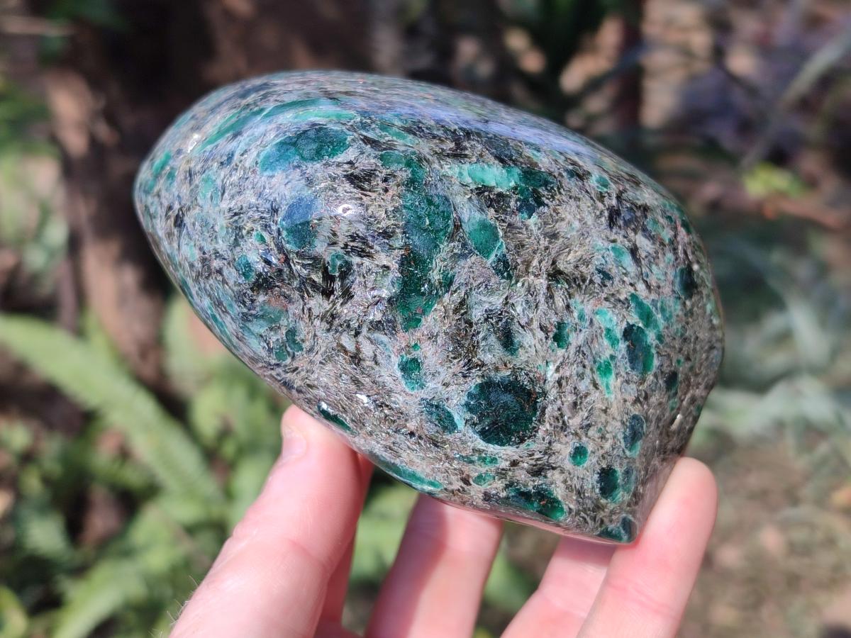 Polished Large Emerald Mica 'Mutokolite' Standing Display Piece x 1 From Mutoko, Zimbabwe - Toprock Gemstones and Minerals 